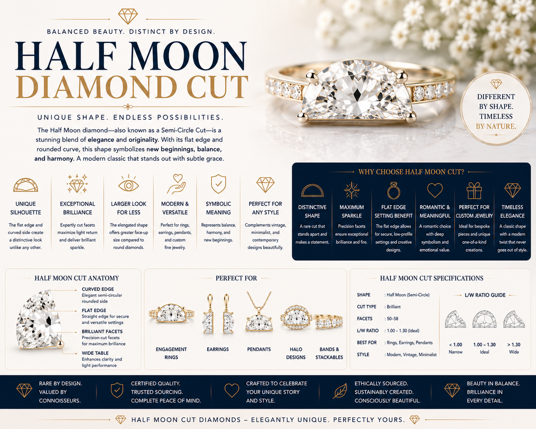 Half Moon Diamond Cut