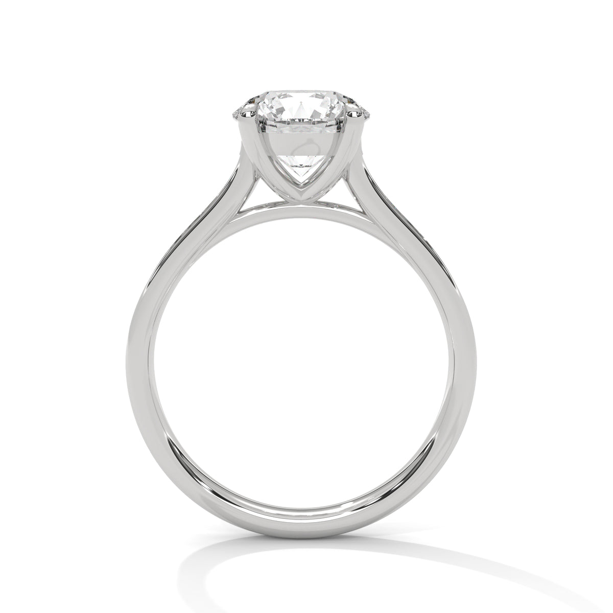 Diamond ring with a white background