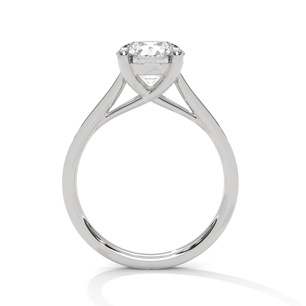 Diamond ring with a white background