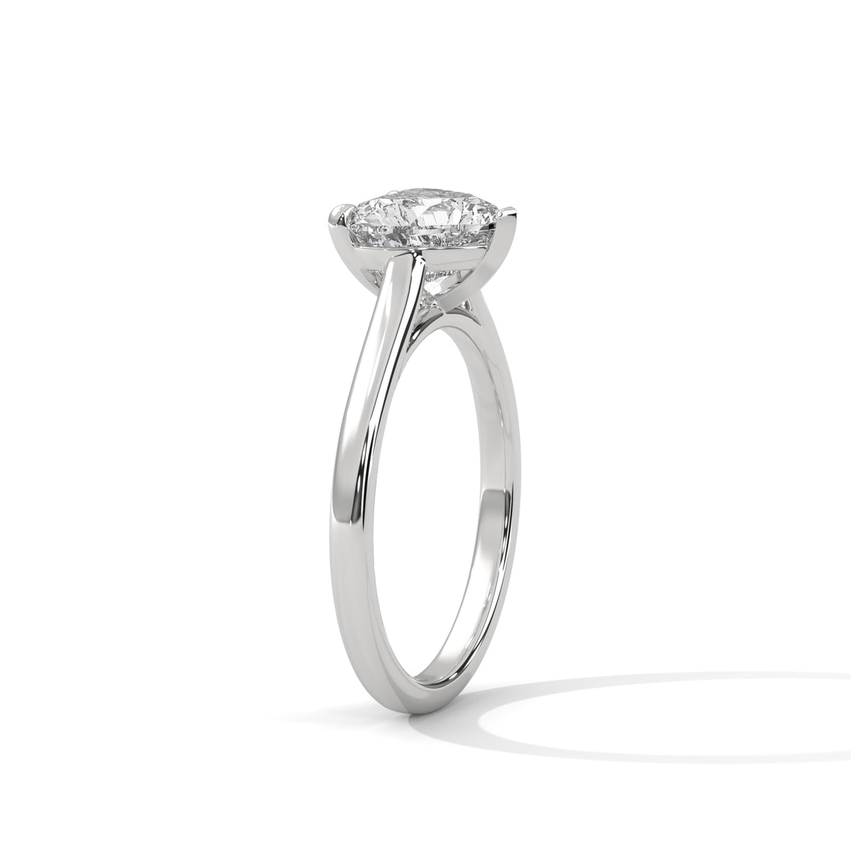 Diamond ring on a white background