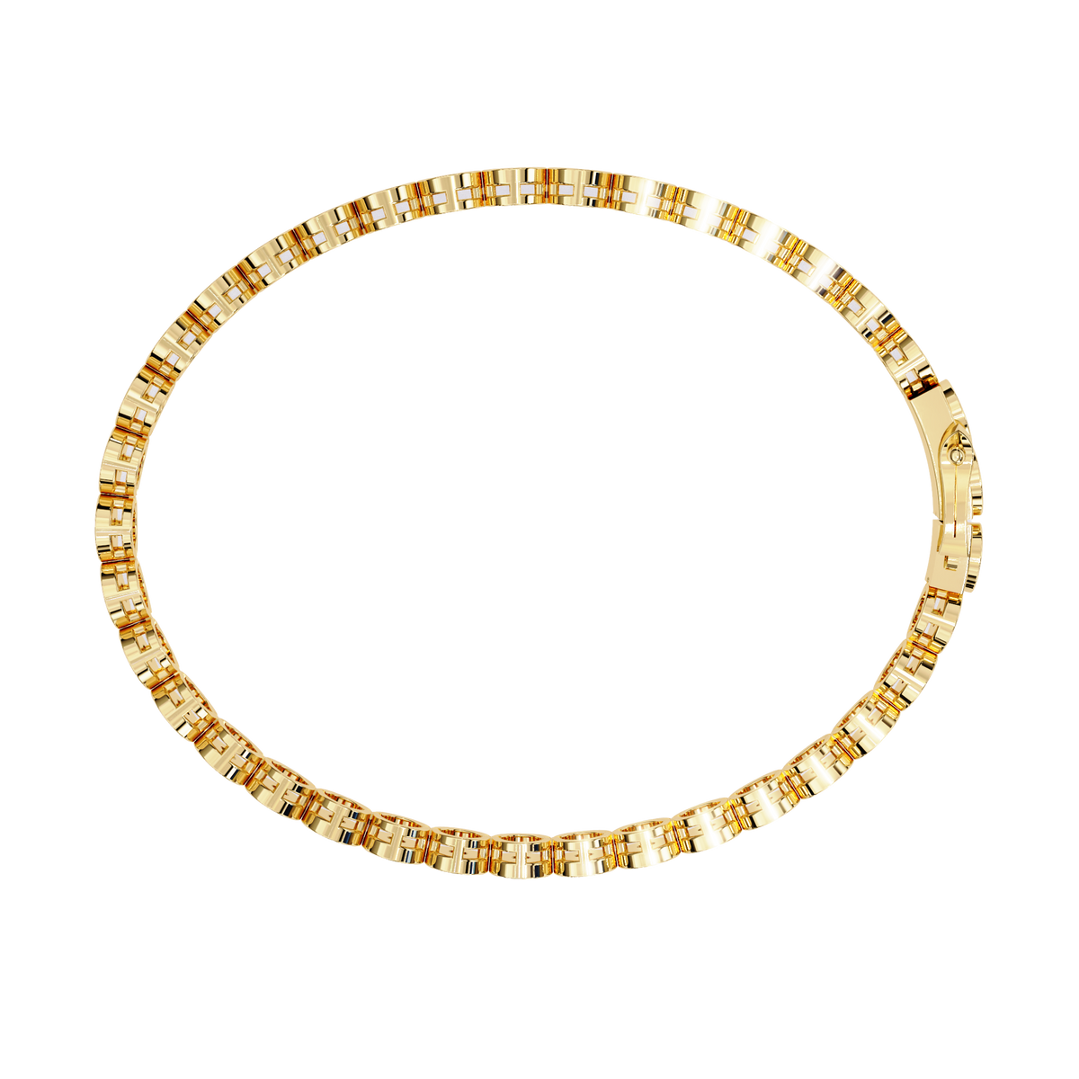 Round Lab Grown Diamond Bezel Set Tennis Bracelet 0.59 CT