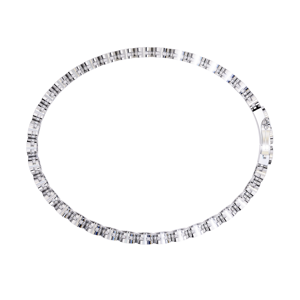 Diamond necklace on a white background
