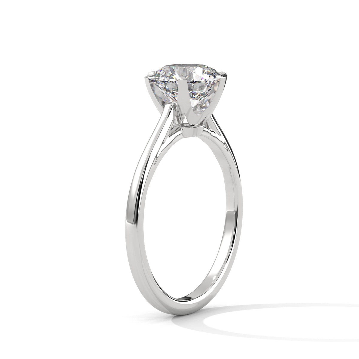 Diamond ring on a white background