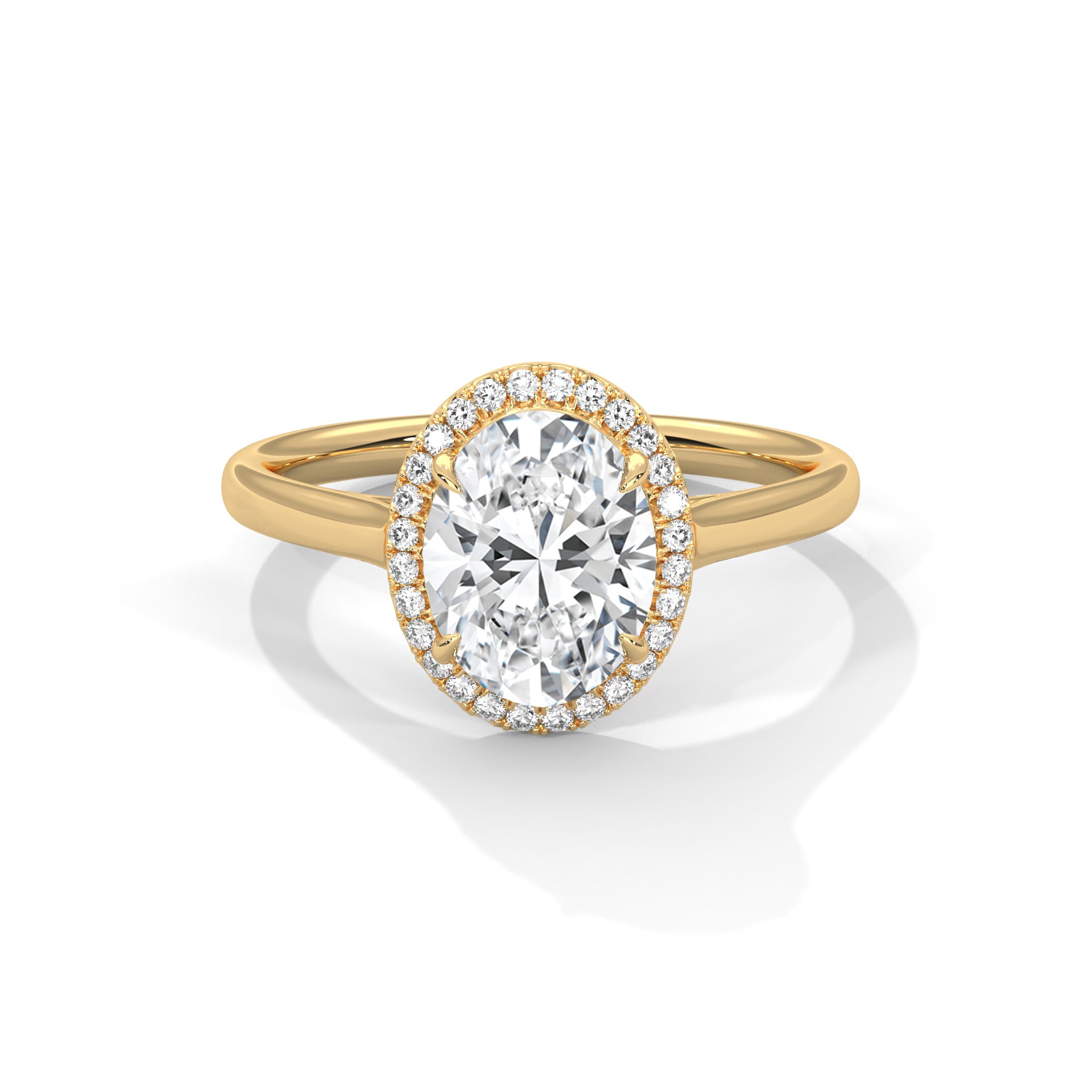 Oval Halo Engagement Ring