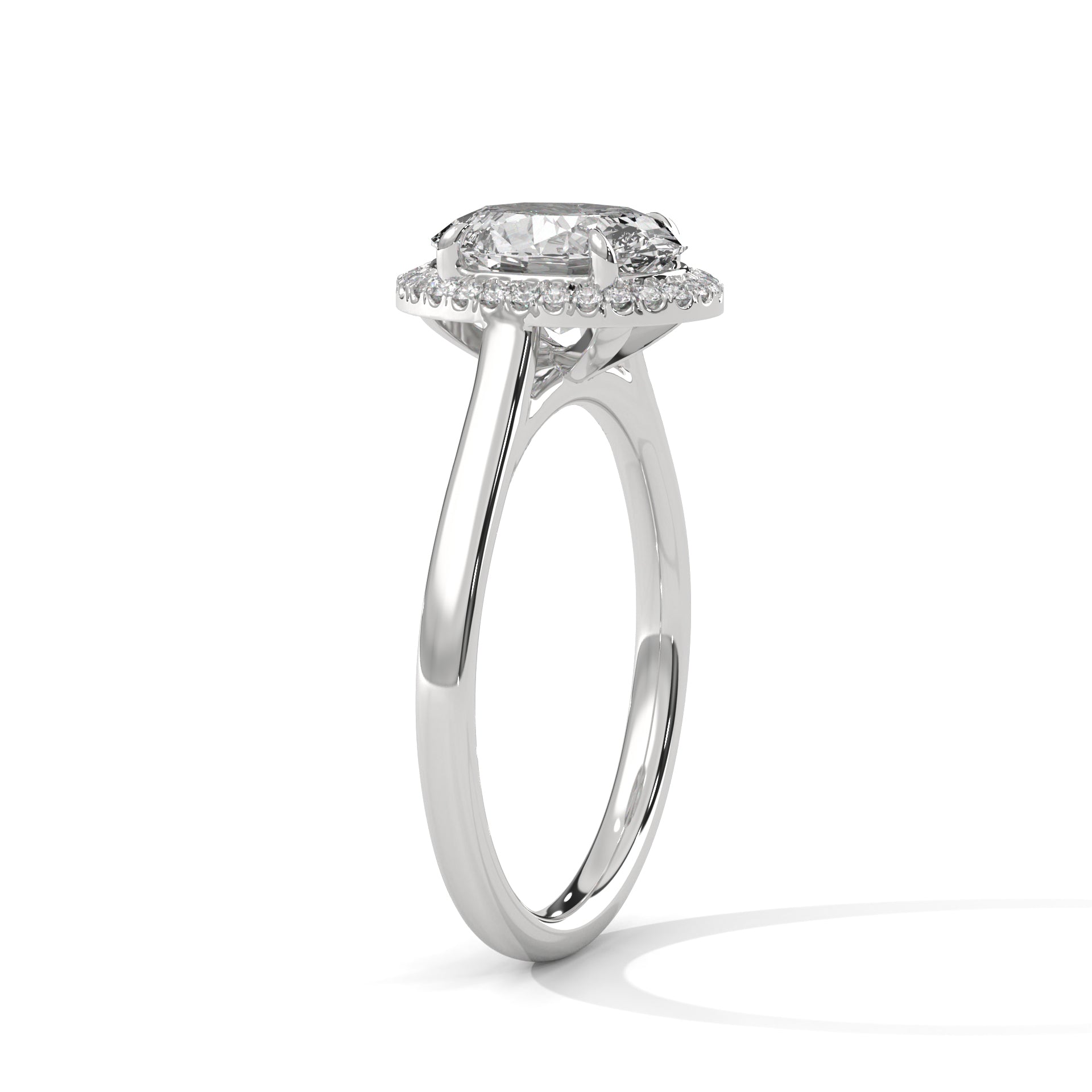 Oval Halo Engagement Ring