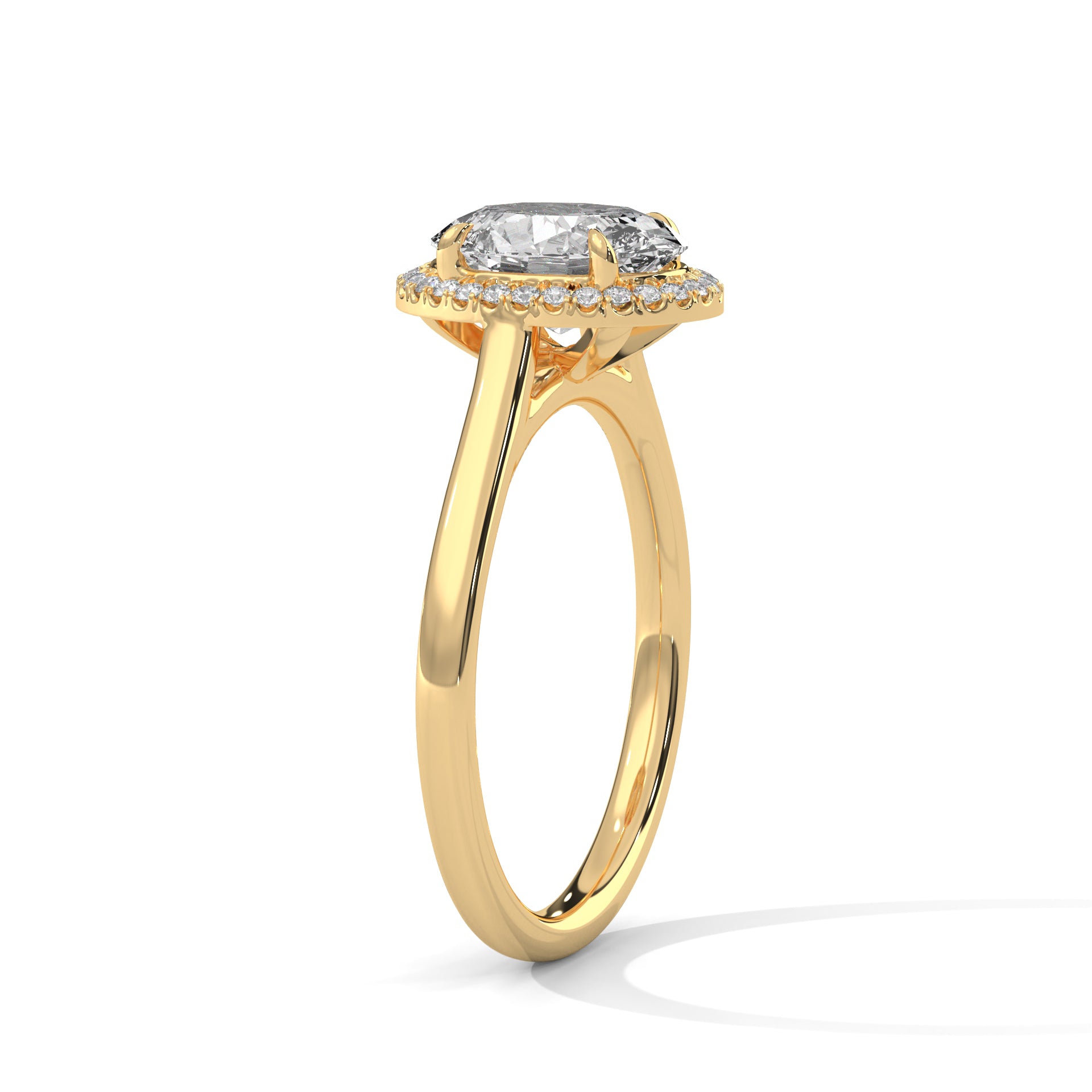 Oval Halo Engagement Ring