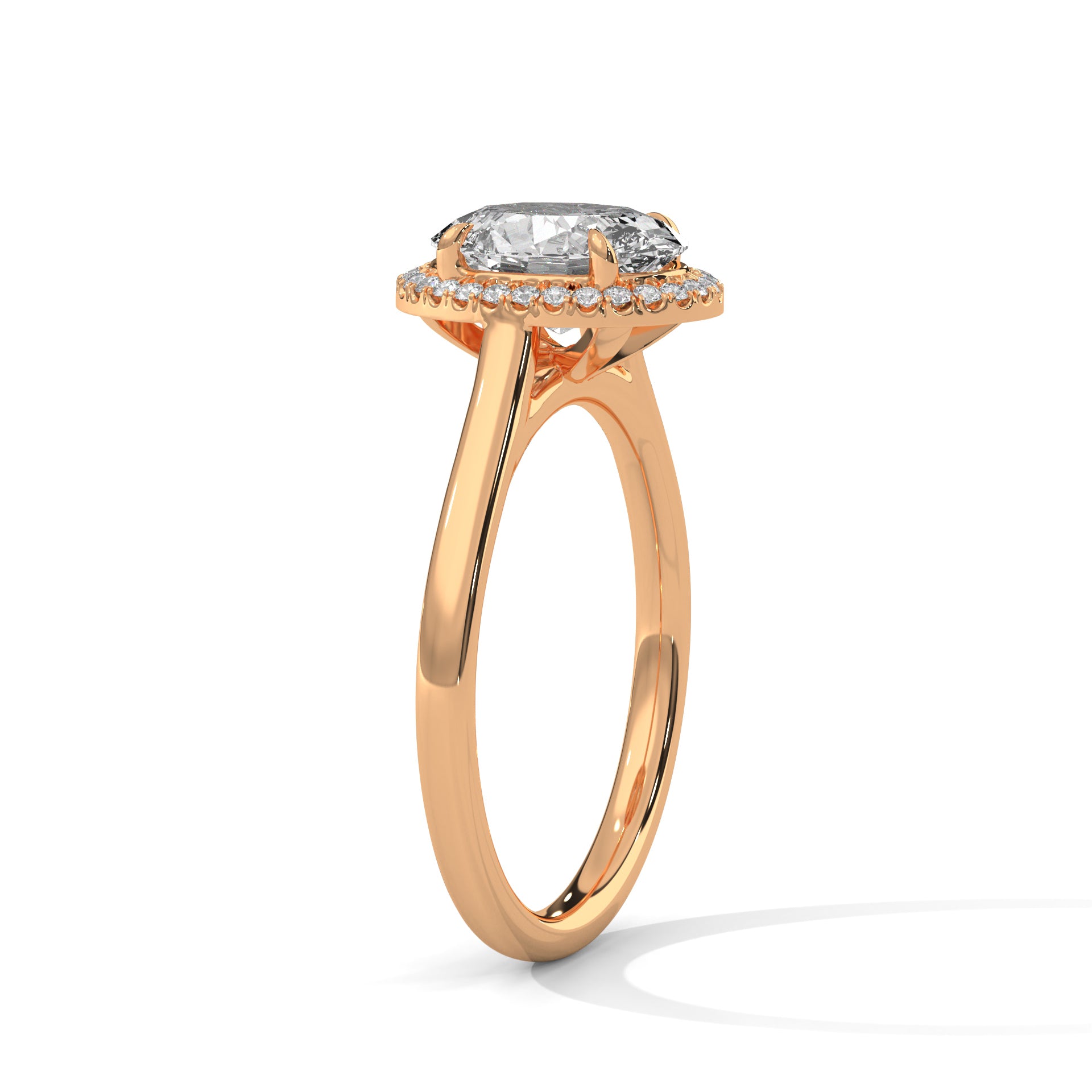Oval Halo Engagement Ring