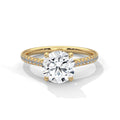 Round Brilliant Pavé Solitaire Engagement Ring