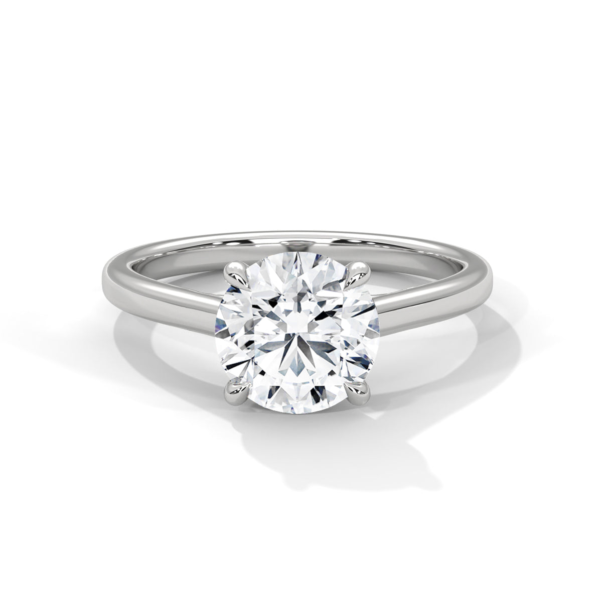 Diamond ring on a white background
