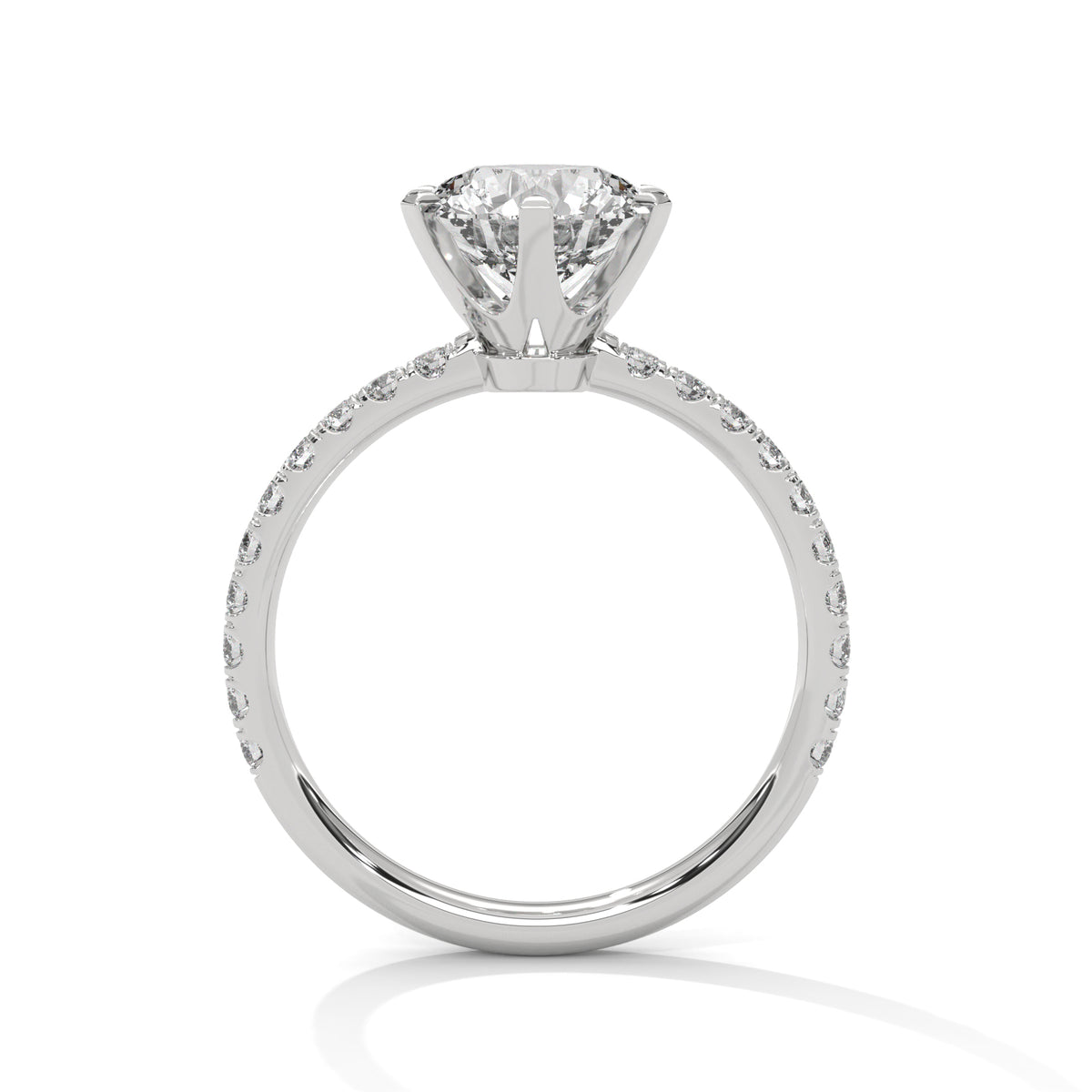 Diamond ring with a white background