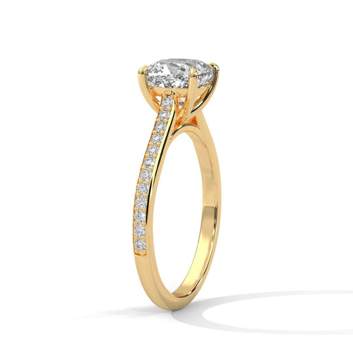 Cushion Cut Lab Grown Diamond Micro-Pavé Engagement Ring 2.24 CT
