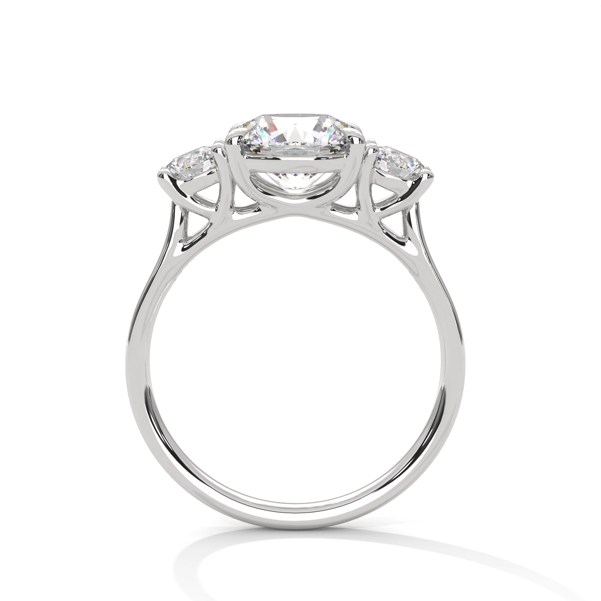 Three-Stone Round Diamond Engagement Ring