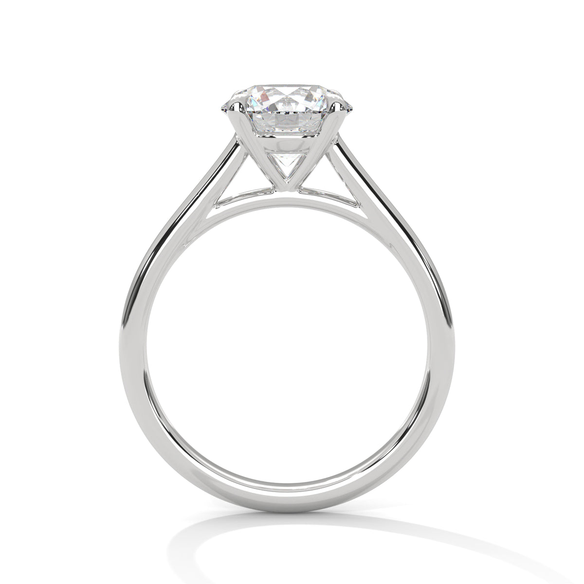 Diamond ring with a white background