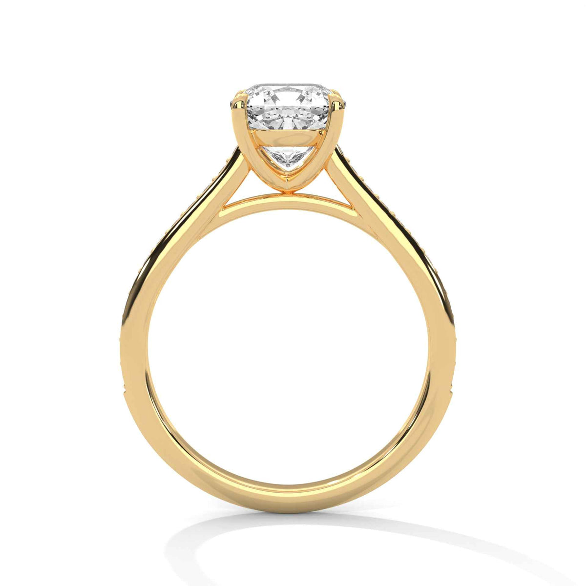 Cushion Cut Lab Grown Diamond Micro-Pavé Engagement Ring 2.24 CT