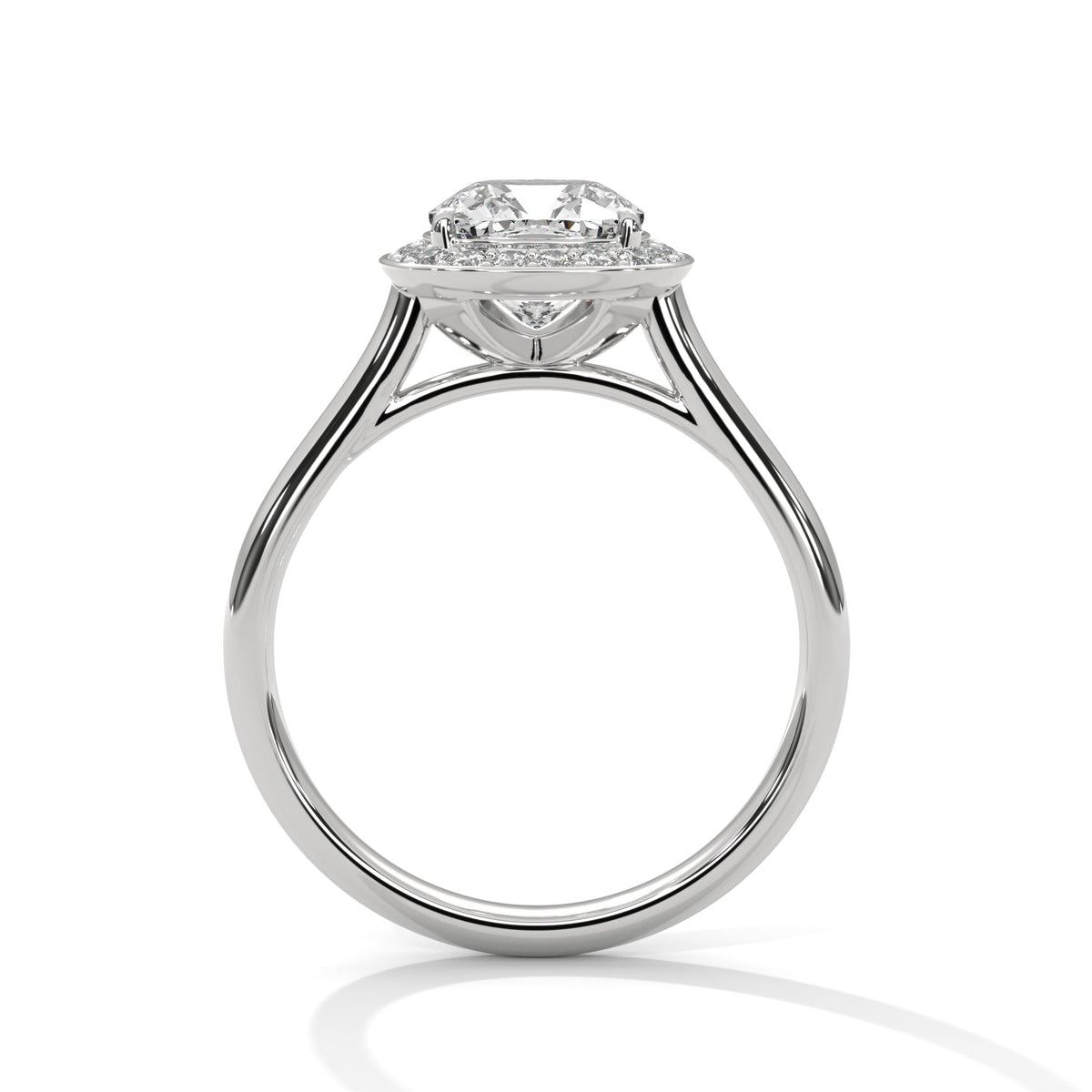 Diamond ring with a white background