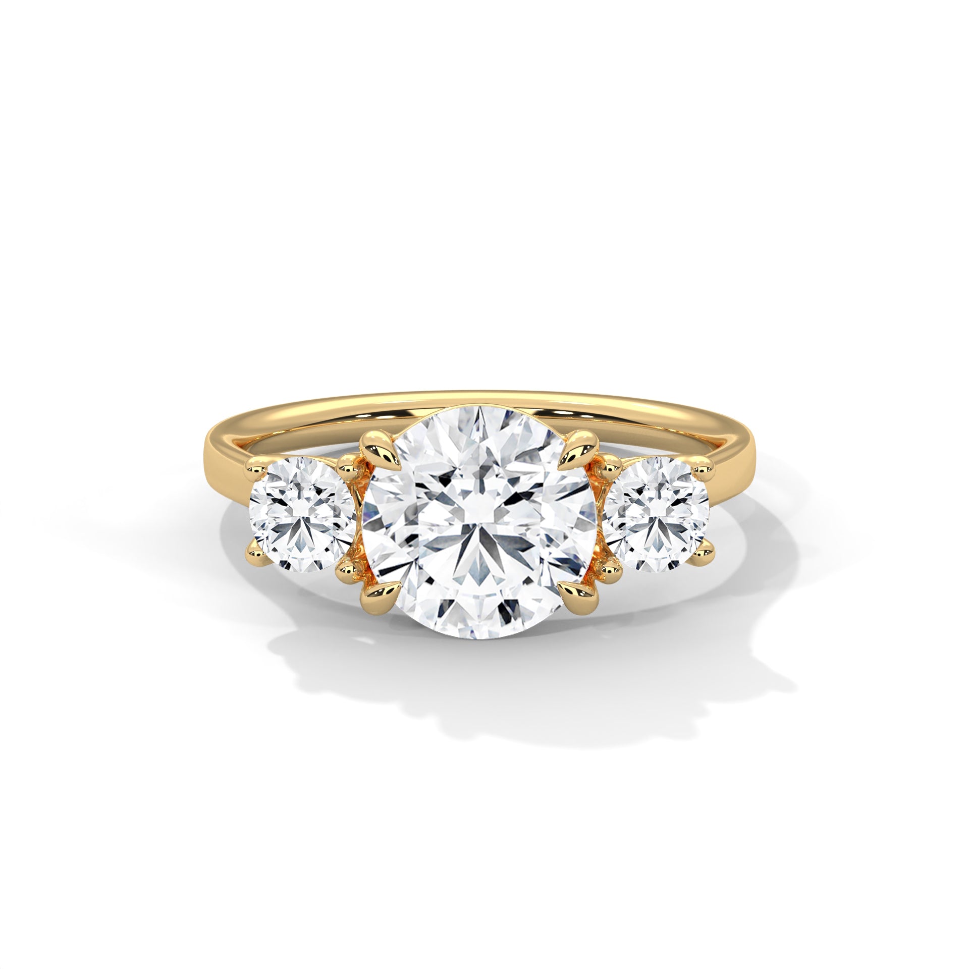 Three-Stone Round Diamond Engagement Ring