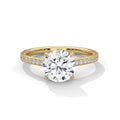 Round Cut Lab Grown Diamond Micro-Pavé Engagement Ring 1.58 CT