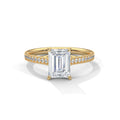 Radiant Cut Pavé Solitaire Engagement Ring