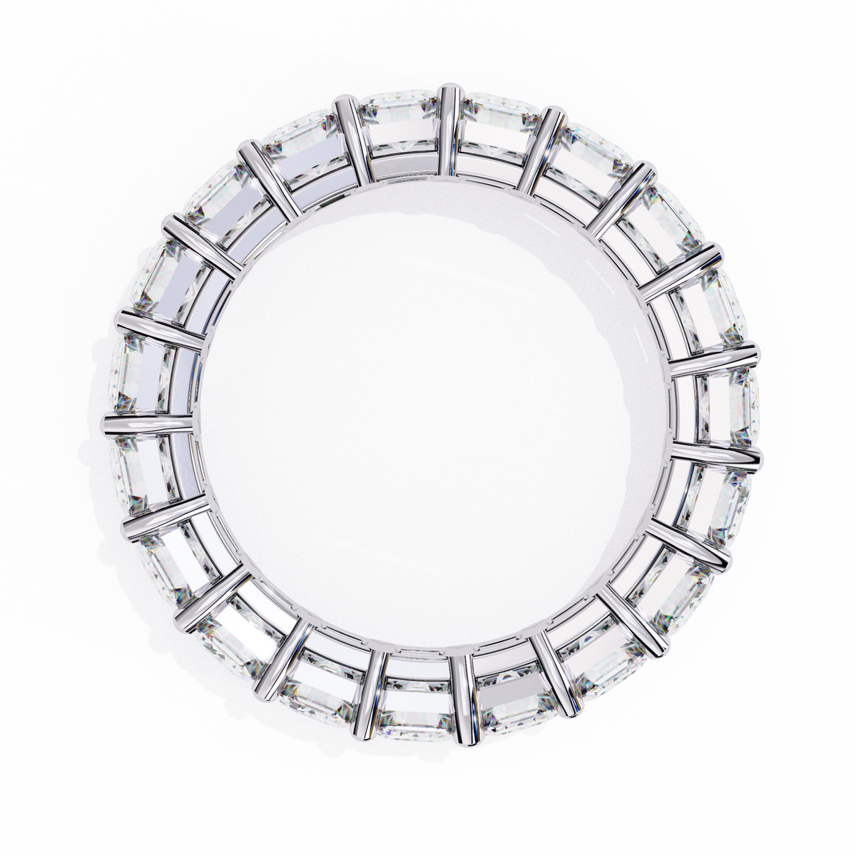 Diamond ring with a white background