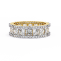 Princess & Round Cut Lab-Grown Diamond Bordered Eternity Band 3.54 CT