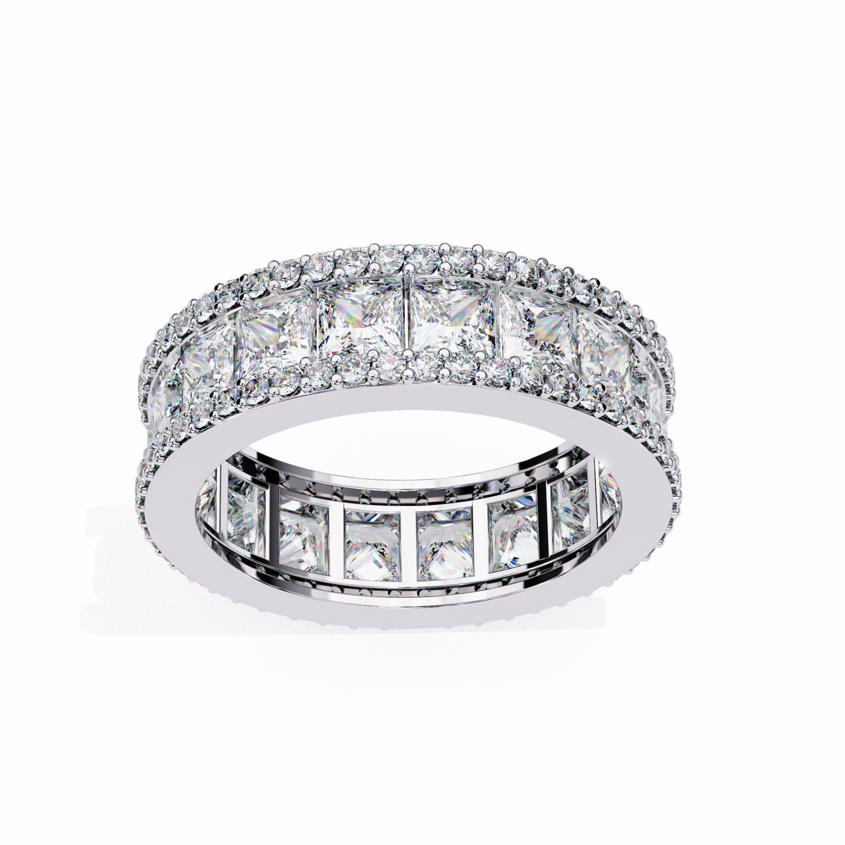 Diamond ring with a white background