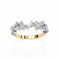 Baguette & Round Cut Lab-Grown Diamond Staggered Band 0.68 CT