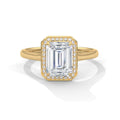 Emerald Cut Halo Engagement Ring