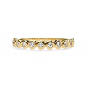 Round Lab Grown Diamond Bezel Set Scalloped Band 0.17 CT