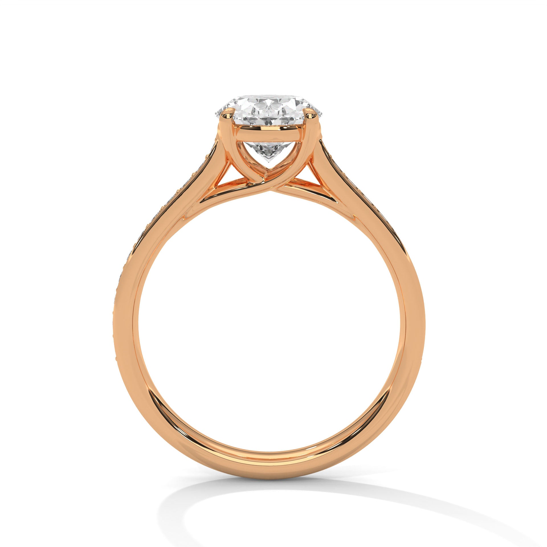 Oval Brilliant Pavé Cathedral Engagement Ring