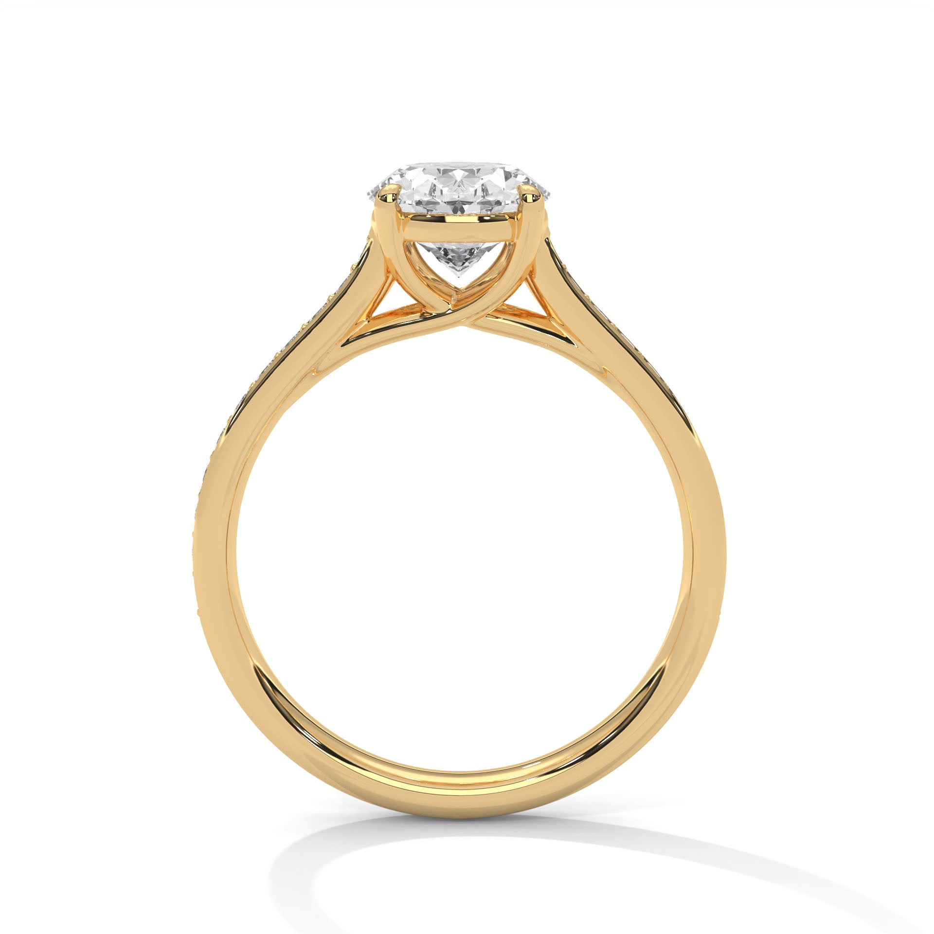 Oval Brilliant Pavé Cathedral Engagement Ring