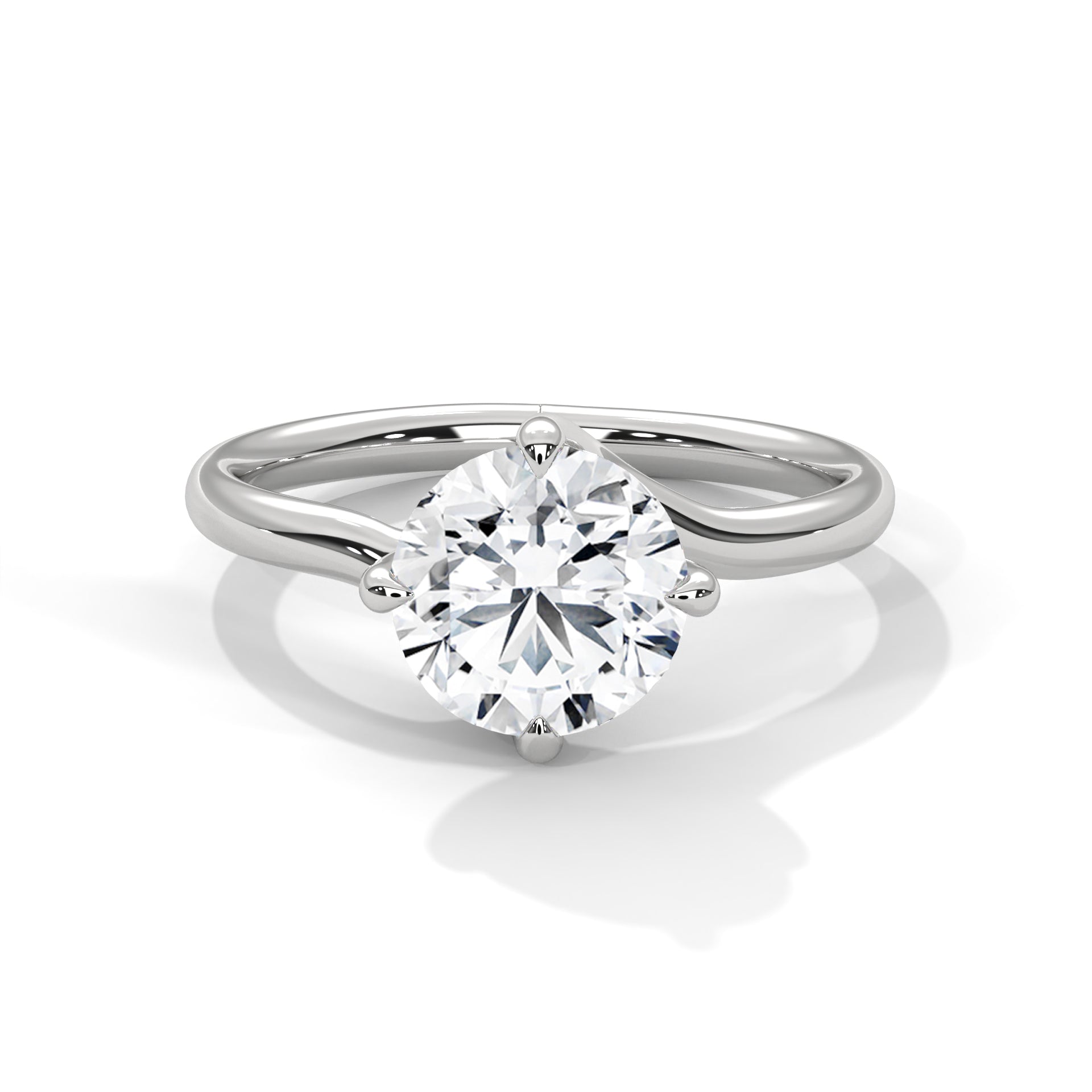 Diamond ring on a white background