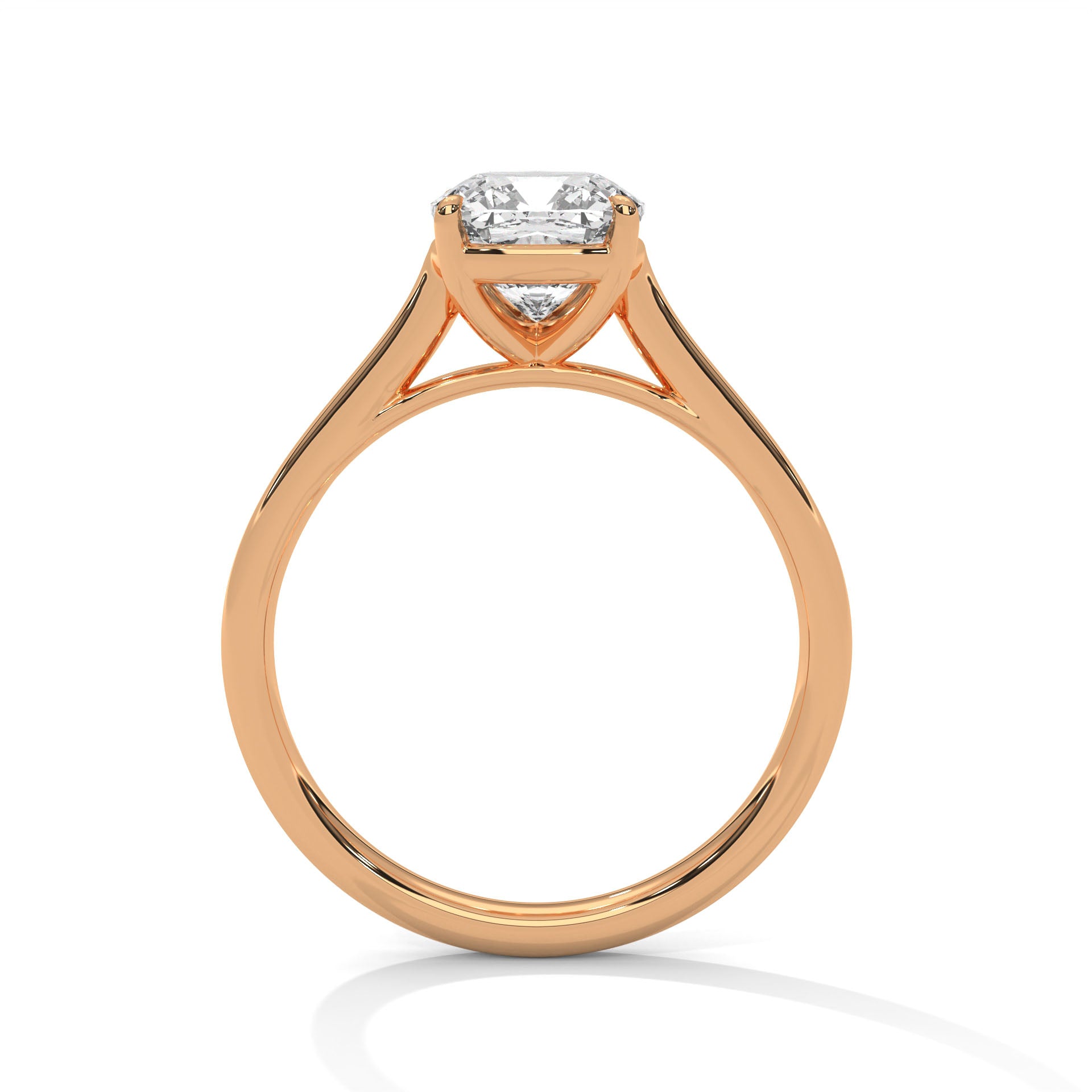 Cushion Square Cathedral Solitaire Engagement Ring