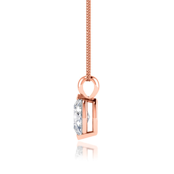 Marquise Lab Diamond 2 Claw Pendant