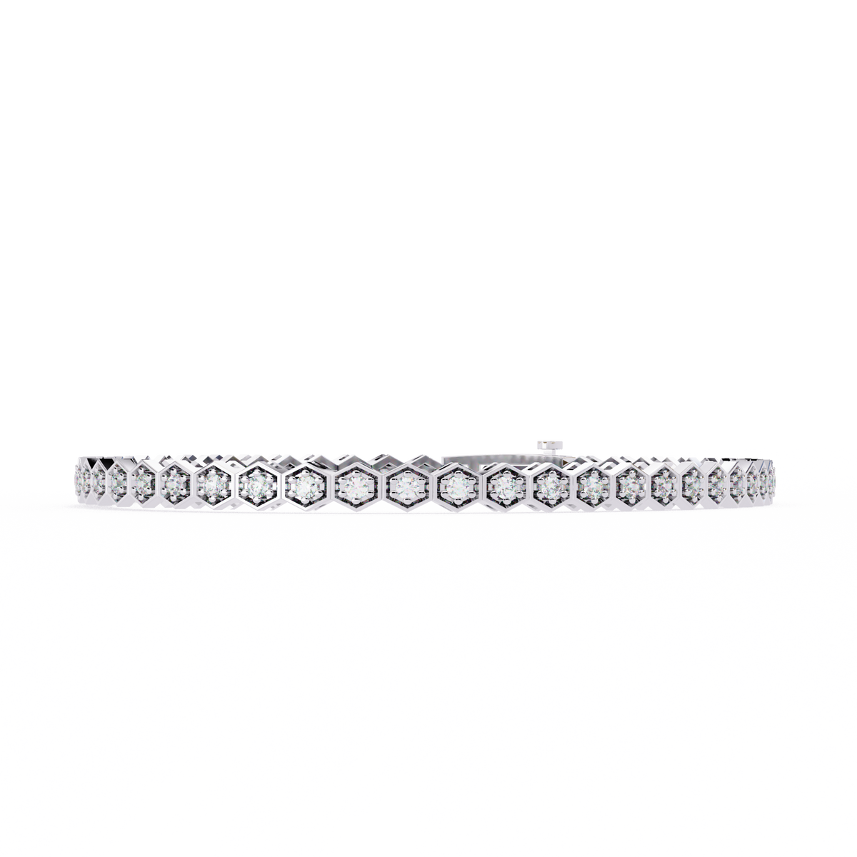 Diamond bracelet on a white background
