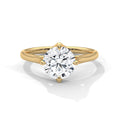 Round Brilliant Solitaire Crossover Engagement Ring