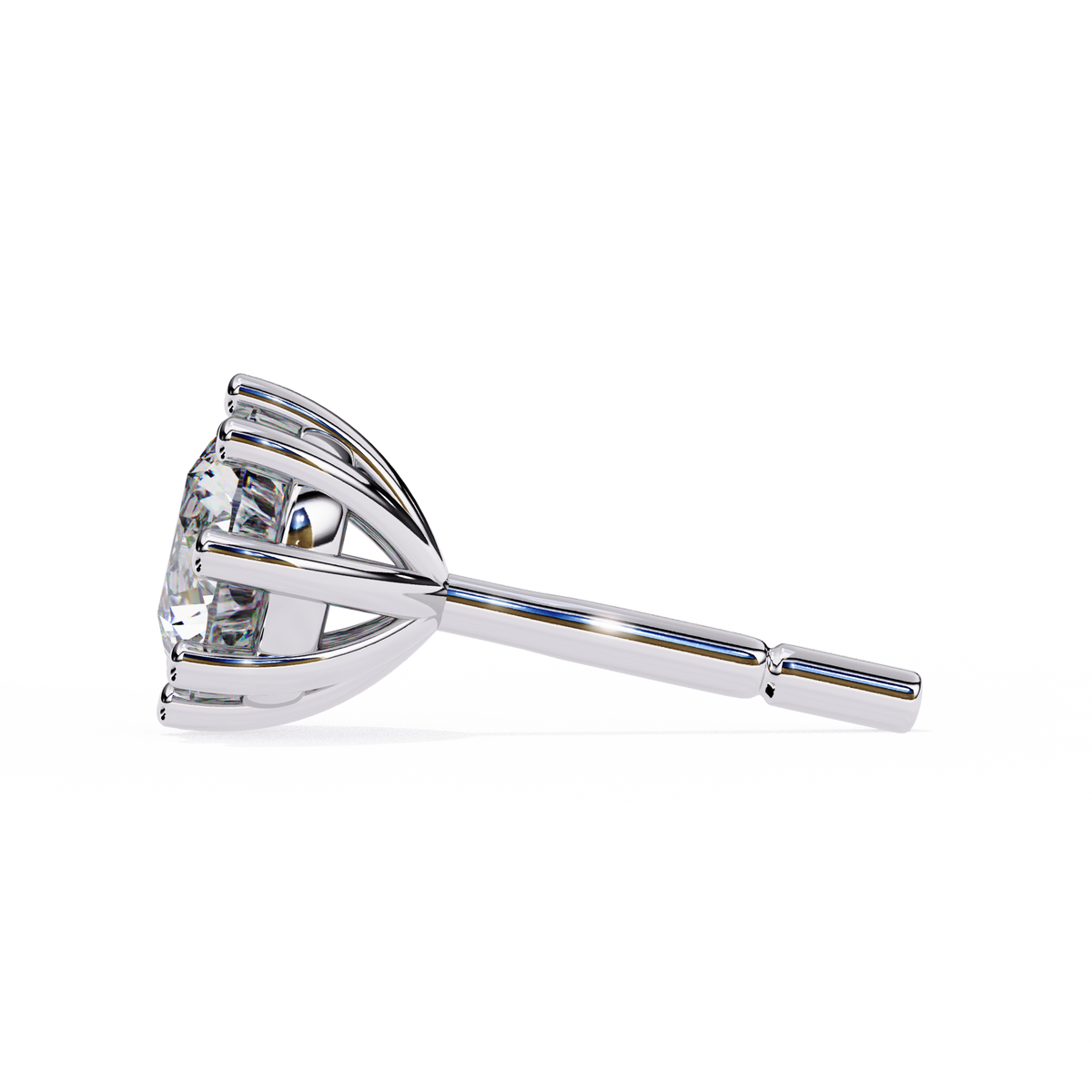 Diamond earring on a white background