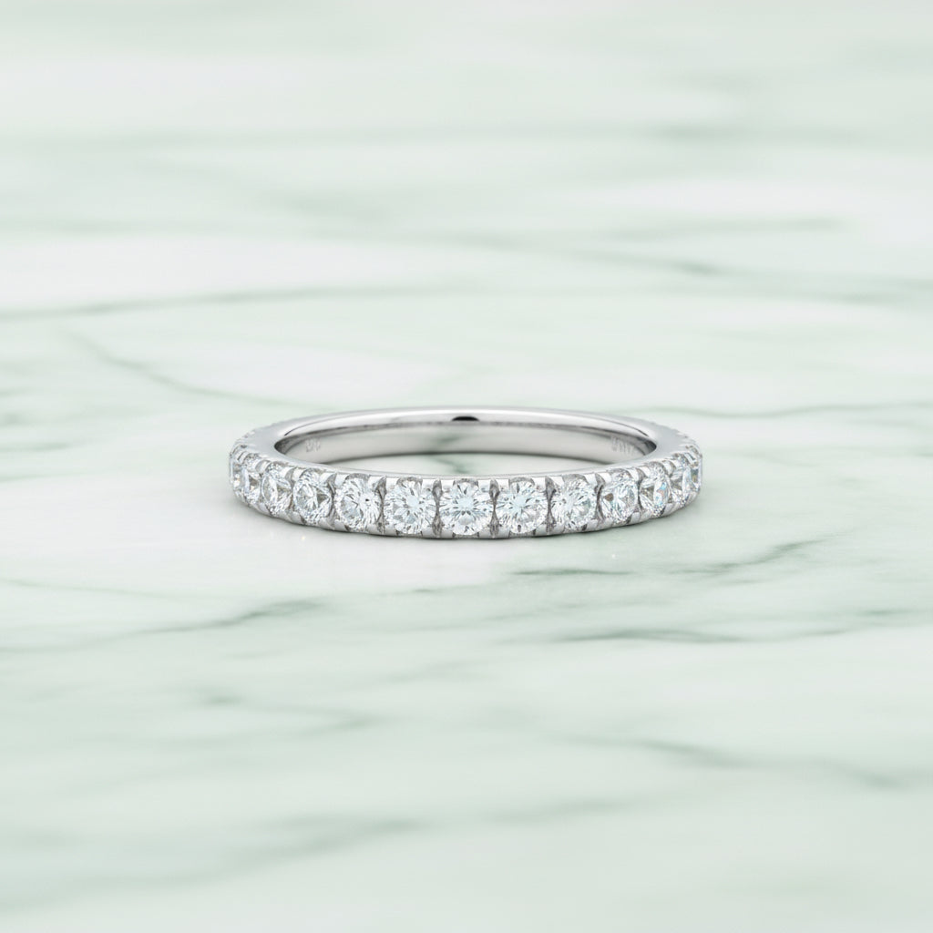 Diamond ring on a white background