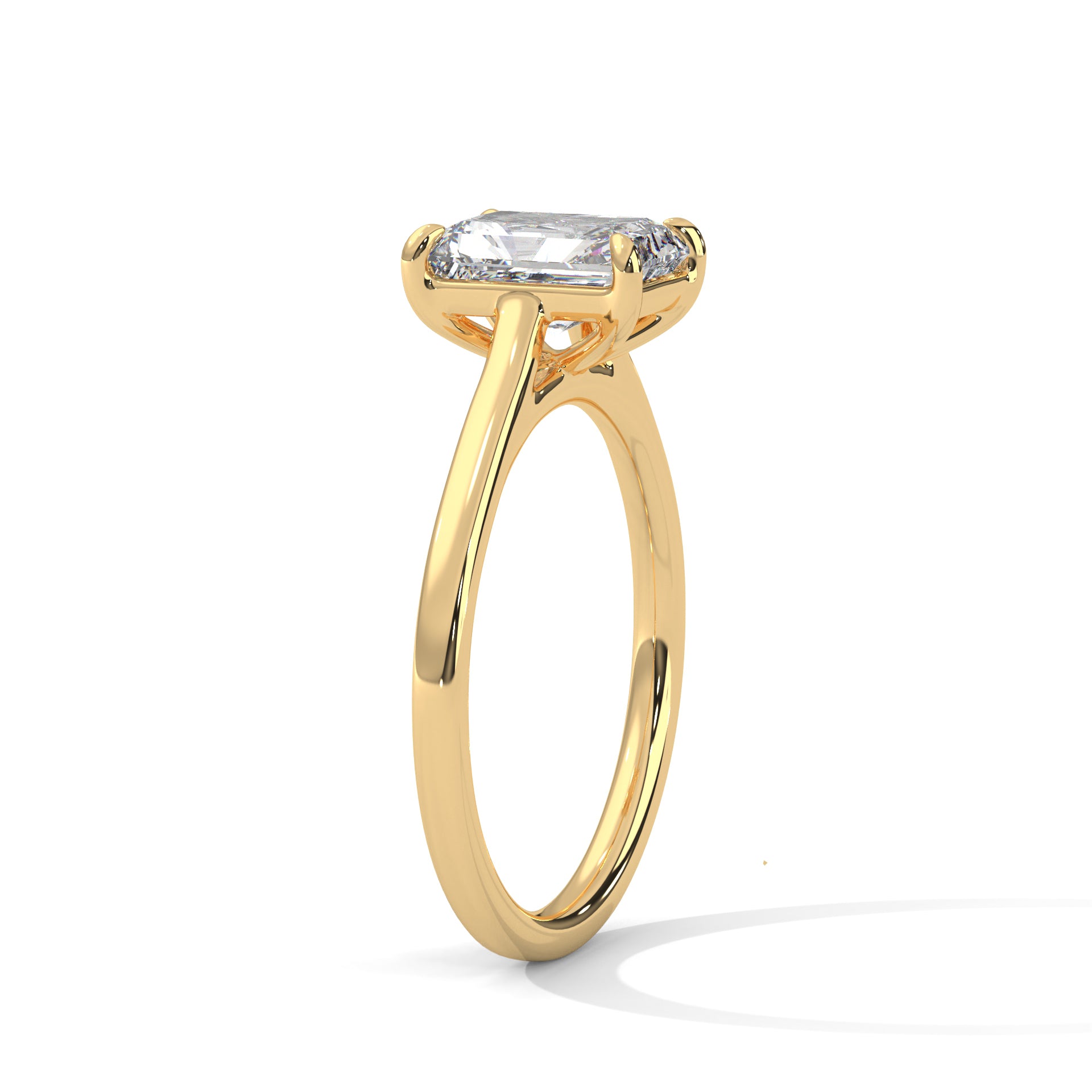 Emerald Cut Solitaire Engagement Ring