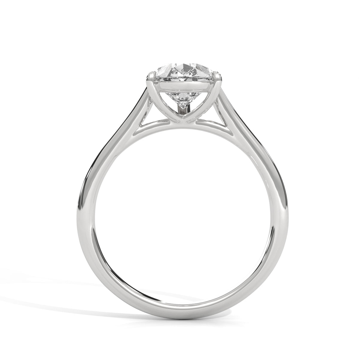 Diamond ring with a white background