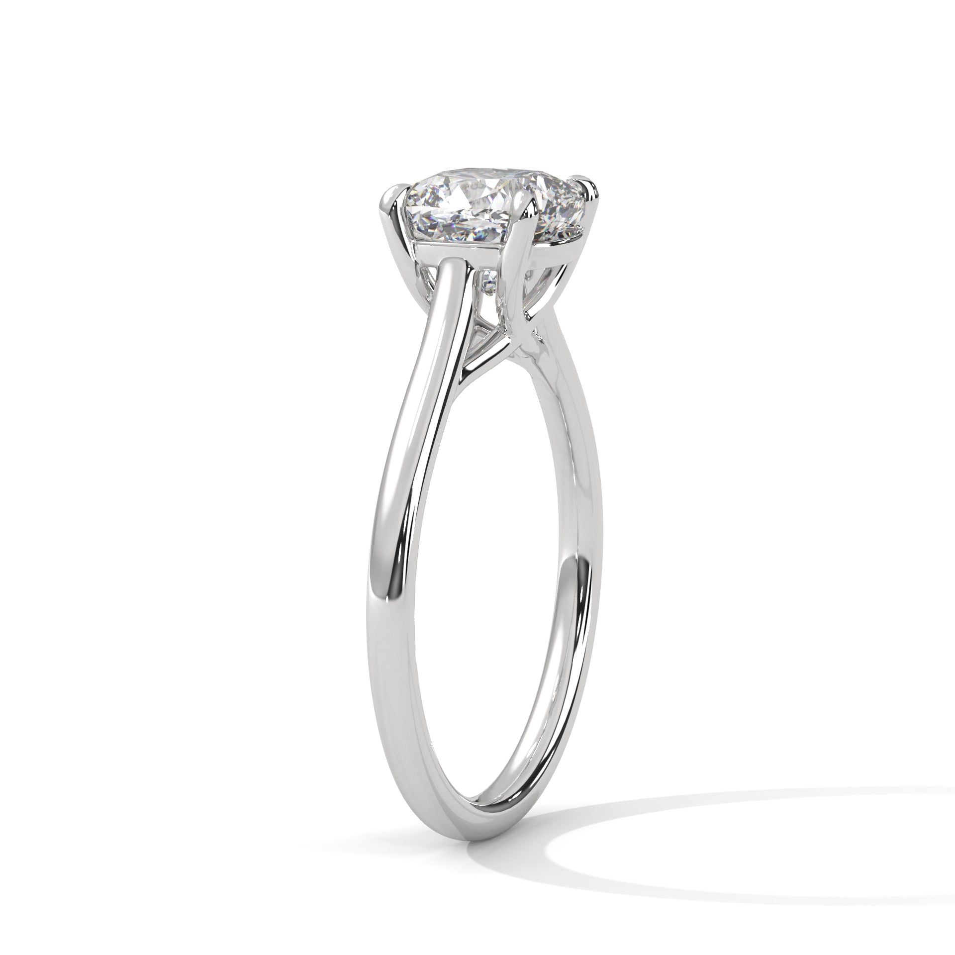 Cushion Solitaire Engagement Ring