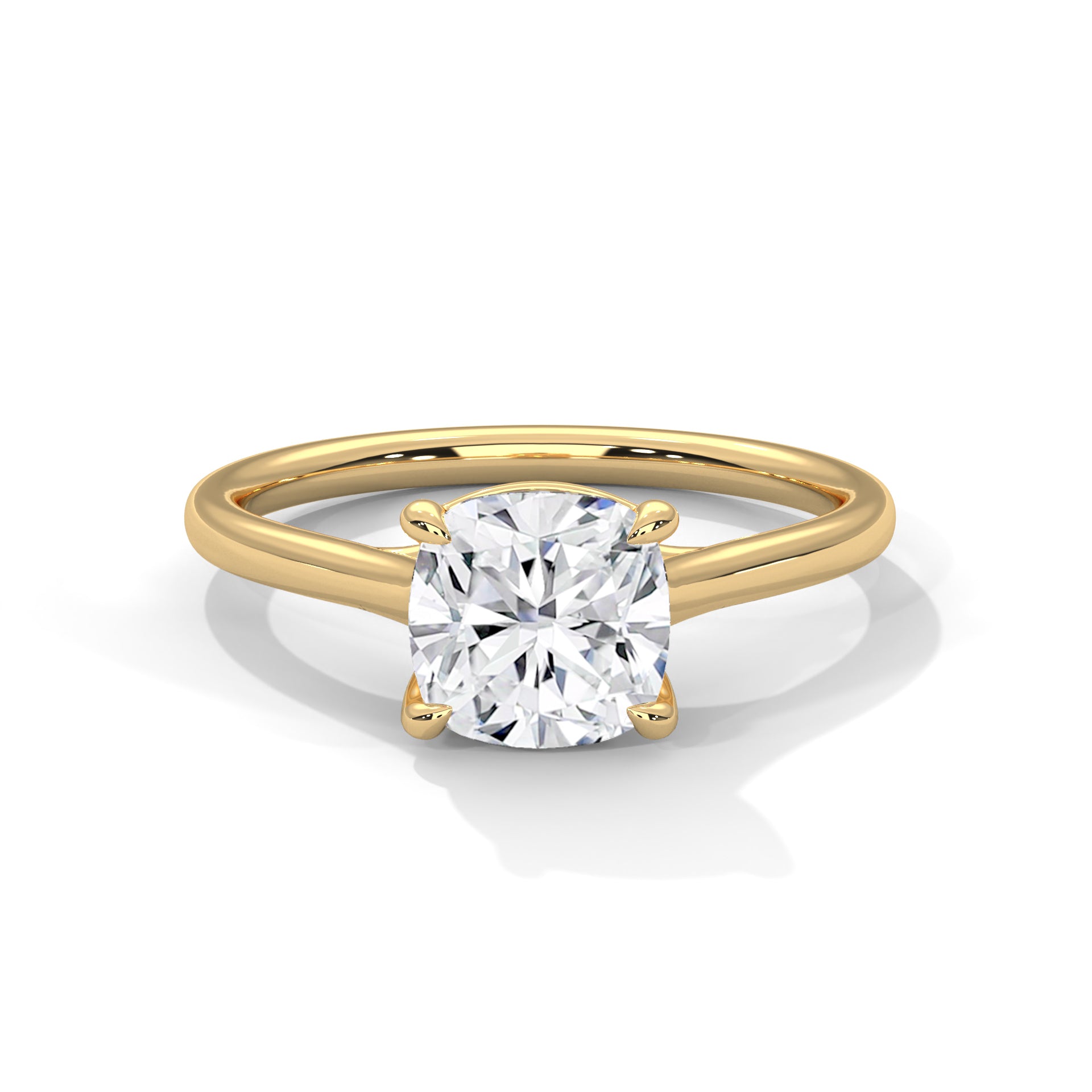 Cushion Solitaire Engagement Ring