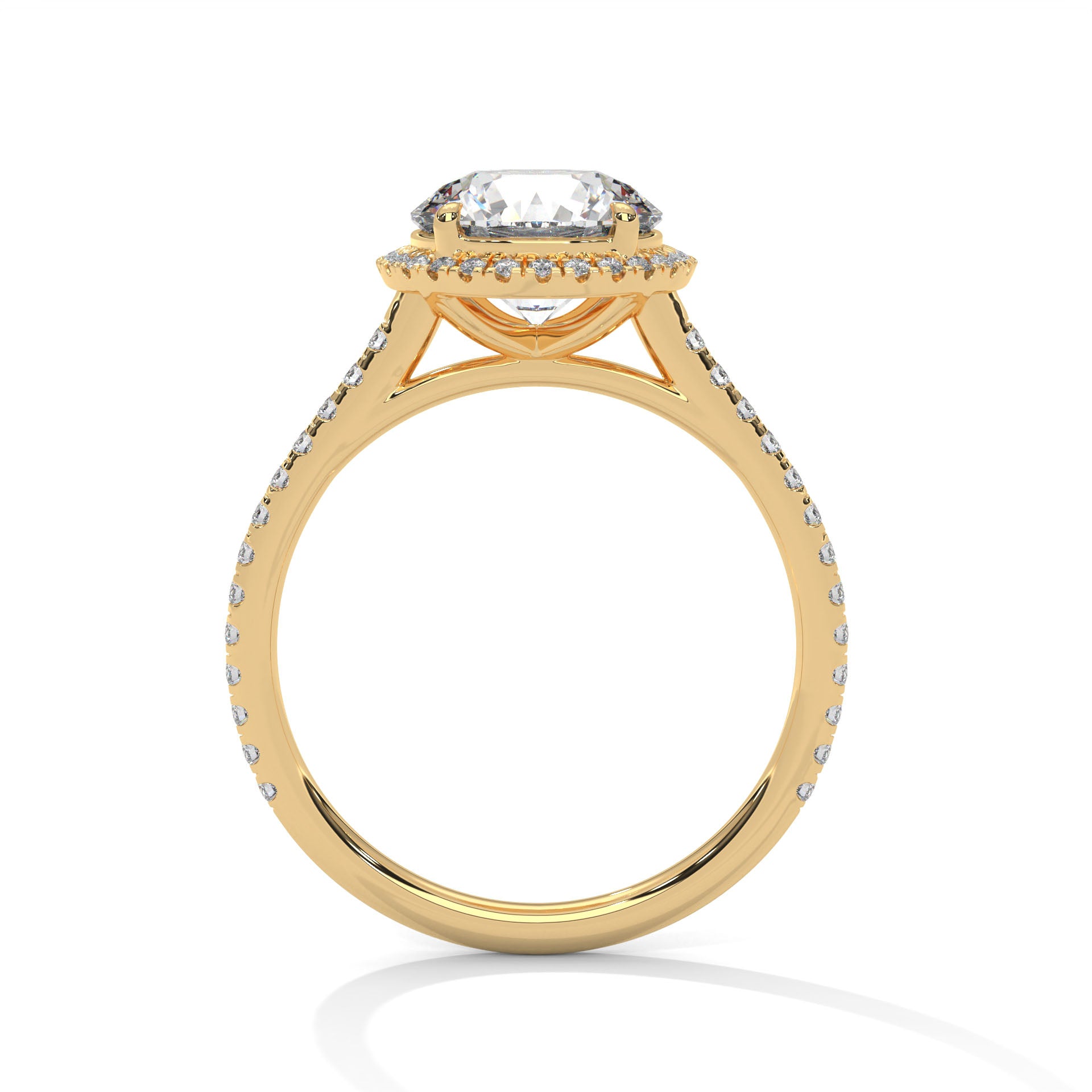 Round Halo Engagement Ring