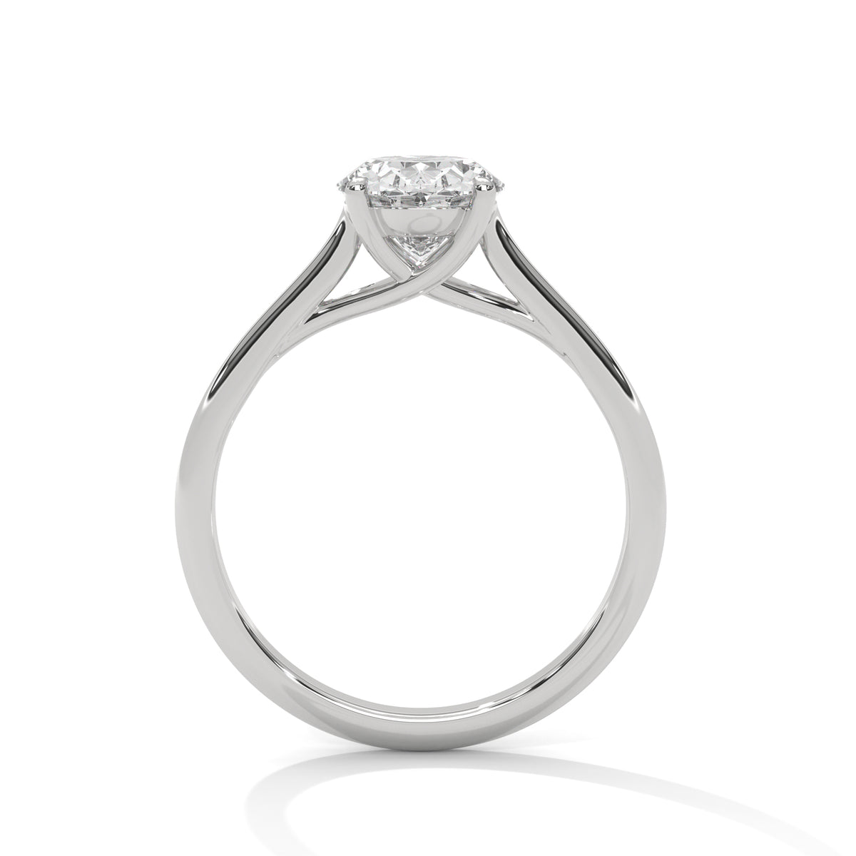 Diamond ring with a white background