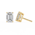 Emerald Cut Lab Grown Diamond Stud Earrings 2.39 CT