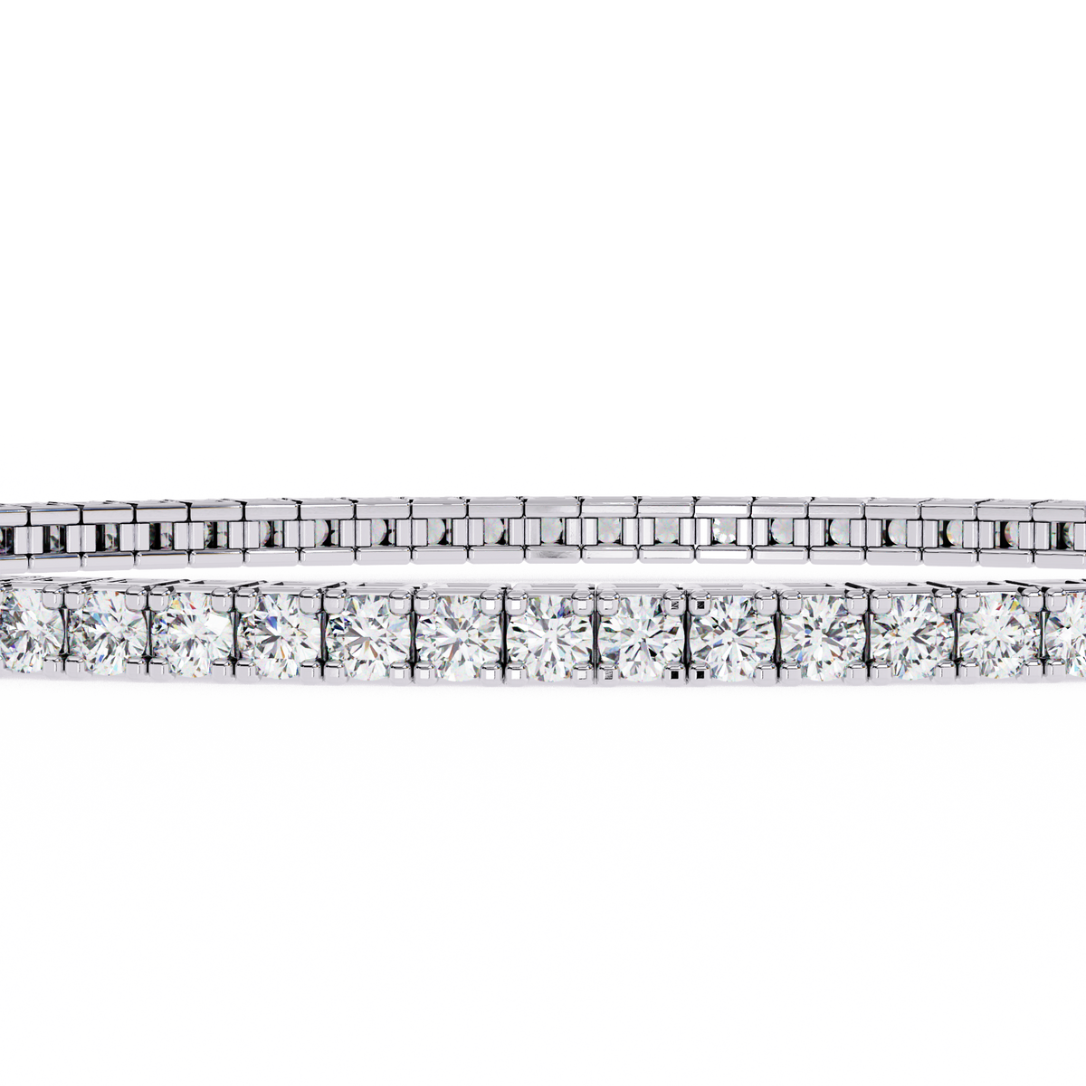 Diamond bracelet on a white background