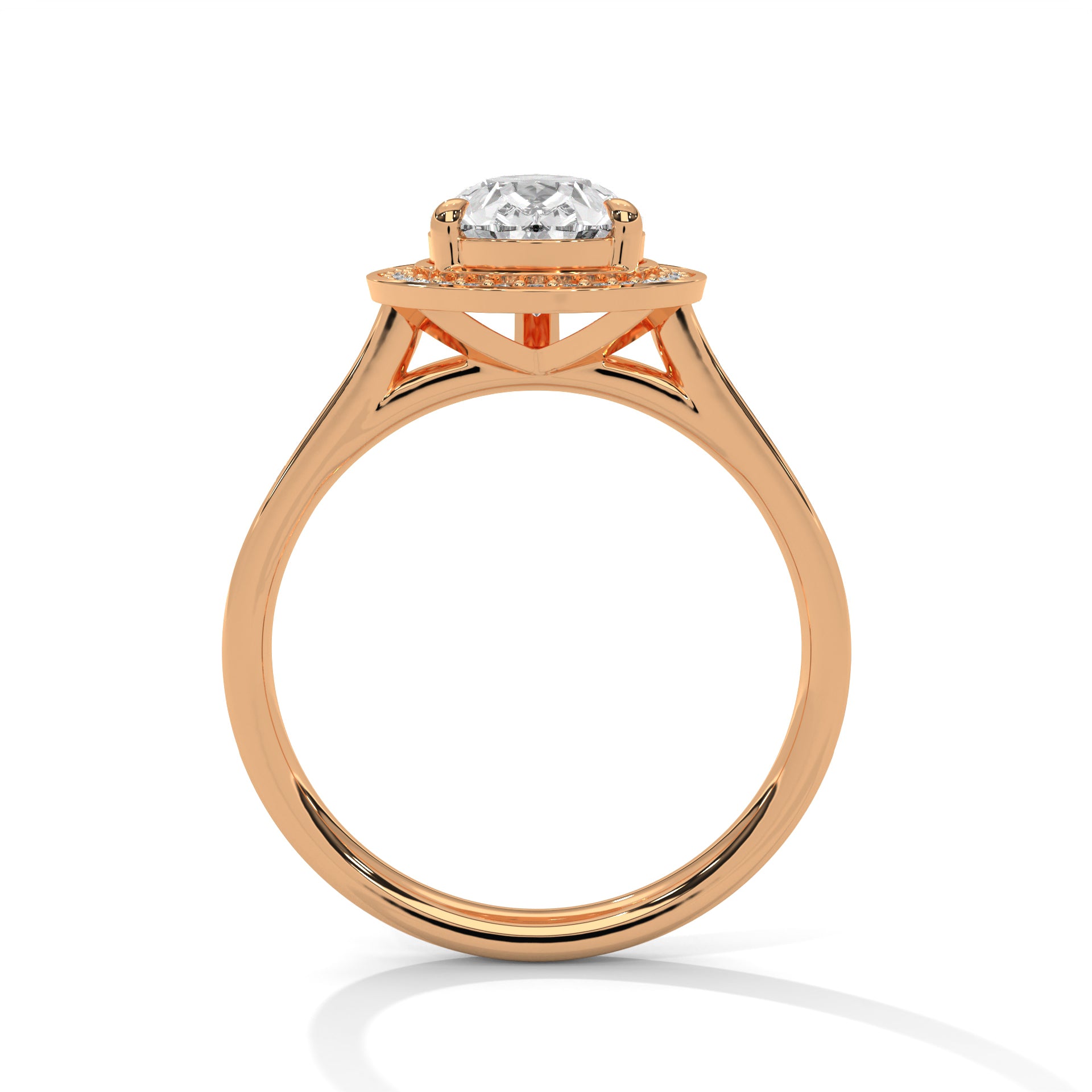 Pear Halo Engagement Ring