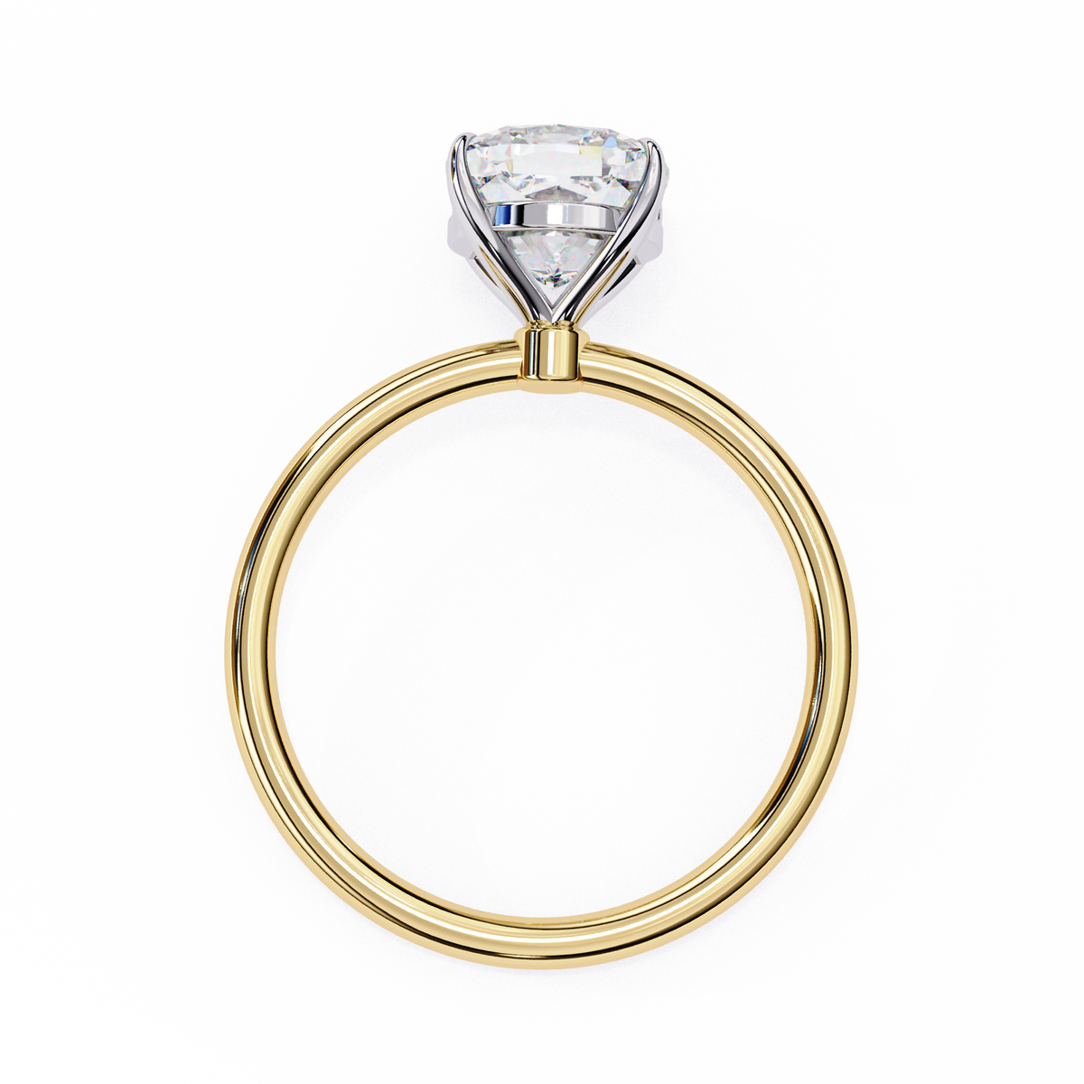 Cushion Cut Lab Grown Diamond Solitaire Engagement Ring