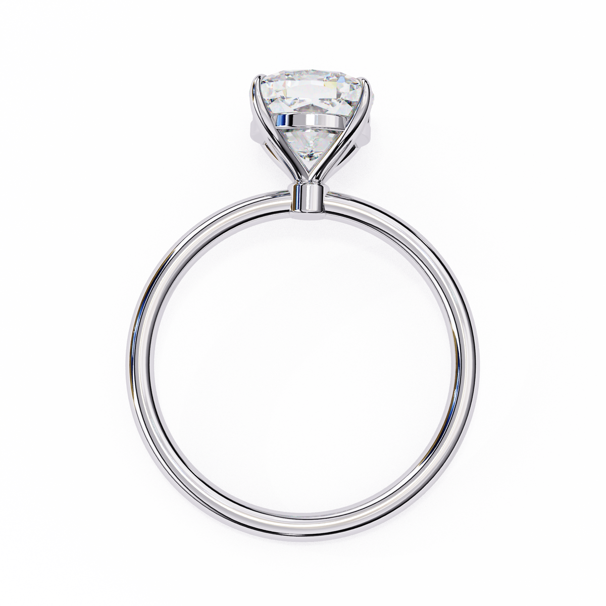Diamond ring on a white background