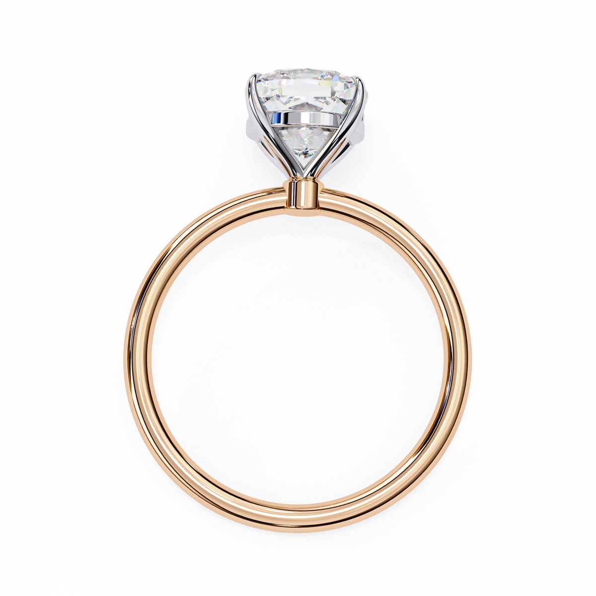 Cushion Cut Lab Grown Diamond Solitaire Engagement Ring