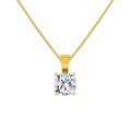 Cushion Cut Lab Diamond 4 Claw Drop Pendant